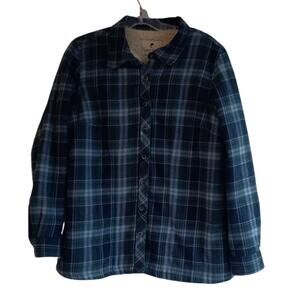 Lee Valley Ireland Sherpa lined flannel shirt women's  large
